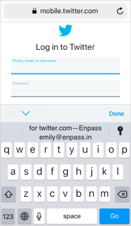 Twitter login